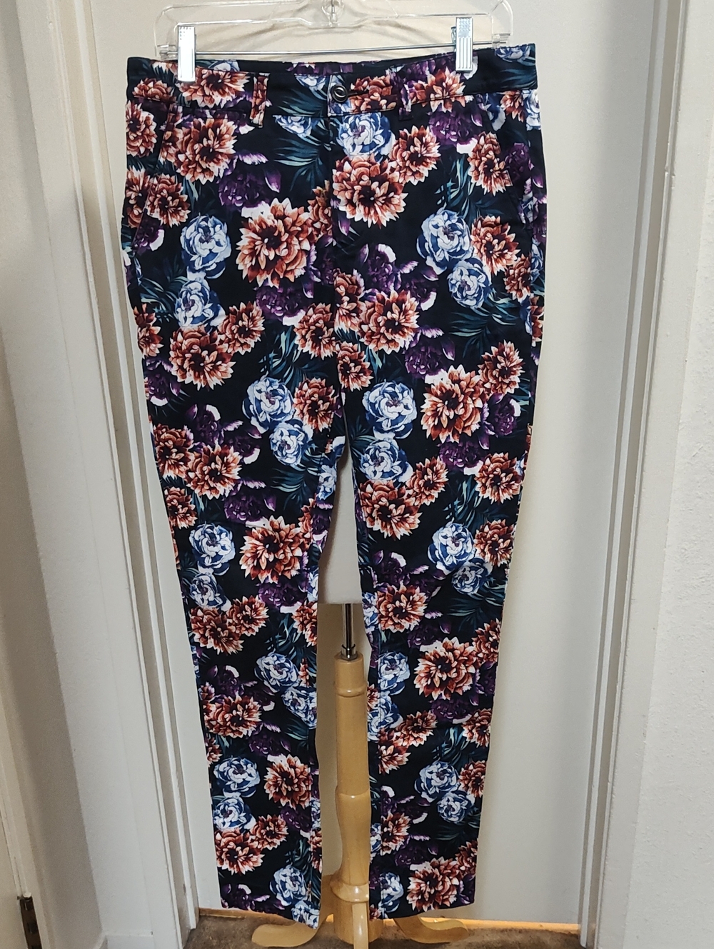 ASOS Floral Print Slim Ankle Stretch Jeans Size 32 X 34